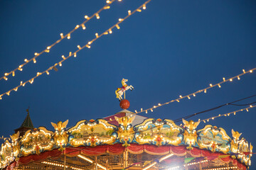 January 17, 2025, Russia, Moscow, New Year's decorations on Tverskaya Square