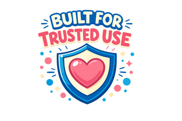 Heart-inspired shield emblem for trust and reliability