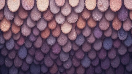 A vertical teardrop outline illustration background with nested shapes stacked evenly