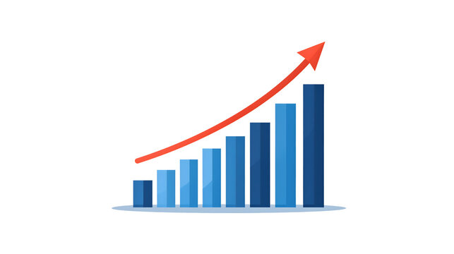 Business sales and performance growth bar chart
