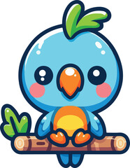 Parrot vector style silhouette image