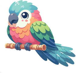 Parrot vector style silhouette image