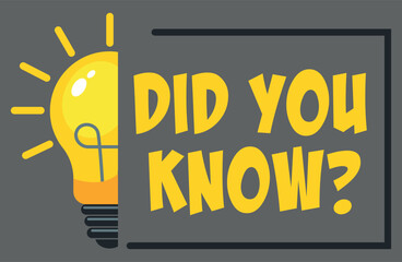 Did You Know? Lightbulb Idea &ndash; Facts and Trivia Illustration