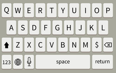 Mobile QWERTY Keyboard Layout for Digital Input
