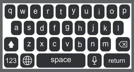 Virtual Mobile Keyboard Interface &ndash; Modern Touchscreen Typing UI