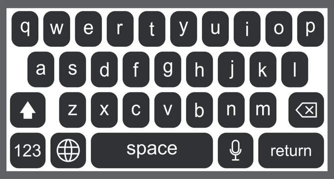 Virtual Mobile Keyboard Interface &ndash; Modern Touchscreen Typing UI