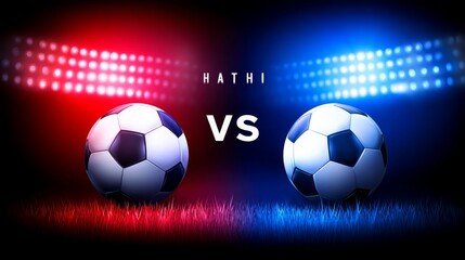 Naklejka premium Soccer Championship Poster Design with Football Banner Template, Vector Illustration Featuring Sports, Competition, and Team Spirit in Dynamic Style
