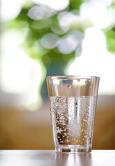 glass of sparkling water