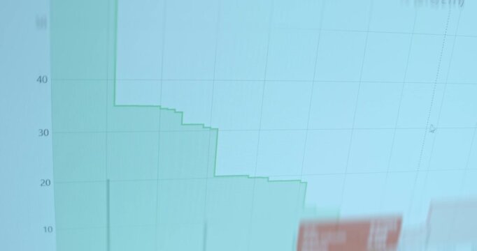 Chart displaying a downward trend