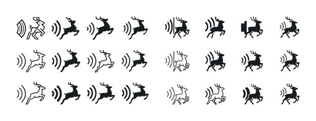 Fototapeta premium Deer animation sequence featuring stylized running and movement