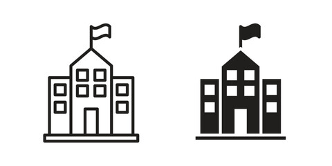 Fototapeta premium Campus icons for designers, web developers, displays and websites