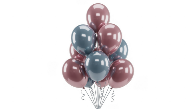 Bunch of pink and blue balloons pink balloons bunch of balloons isolated on a transparent background - Powered by Adobe