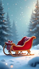 Winter Sleigh with Snowflakes &ndash; Festive Holiday HD