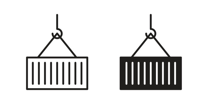 Container icons for designers, web developers, displays and websites