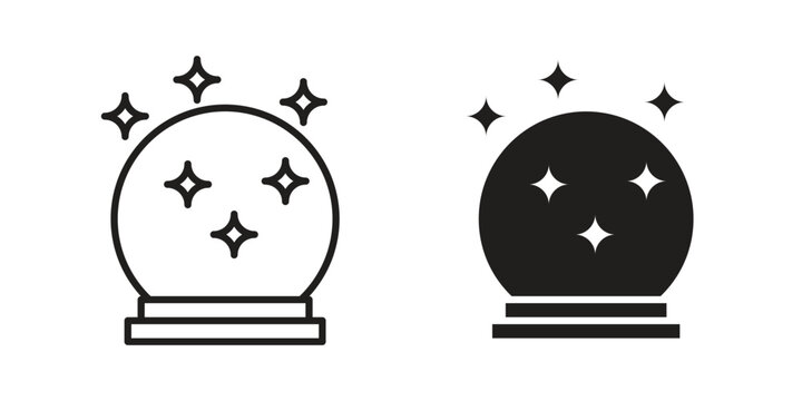 Crystal ball icons for designers, web developers, displays and websites
