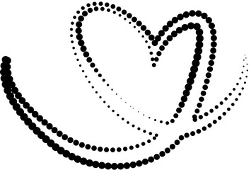 Line dot element, curve, wave, spin, twirl