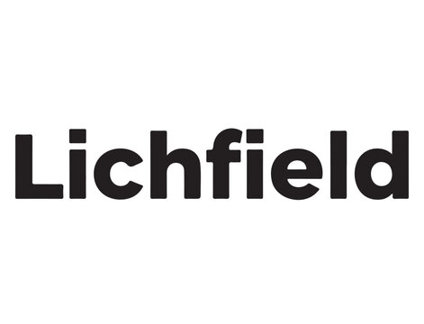 Lichfield in silhouette white background.