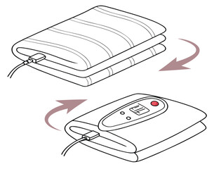 Electric iron isolated on a white background for office or home use