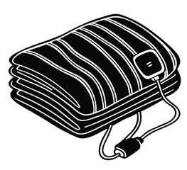 Folded dual-control electric blanket with separate heating zones for personalized comfort, featuring a plush fabric and easy-to-use controllers for optimal relaxation