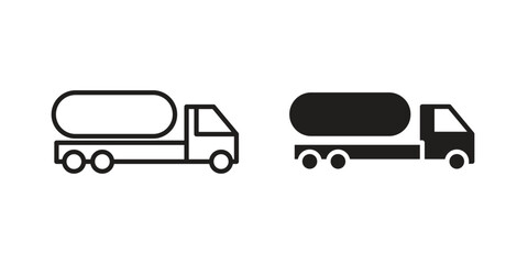 Fototapeta premium Fuel truck icons for designers, web developers, displays and websites