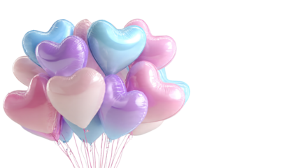 Assorted heart-shaped balloons