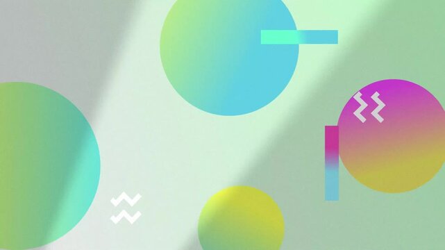 Gradient memphis geometric background animation