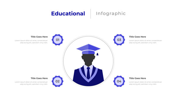 Educational Step Infographic Template for School Student Concept