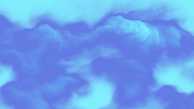 Abstract blue clouds background animated
