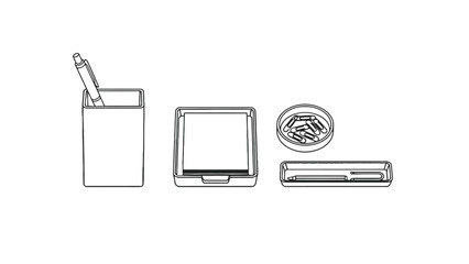 Office supplies for a productive workspace