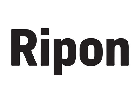 Ripon in silhouette white background.