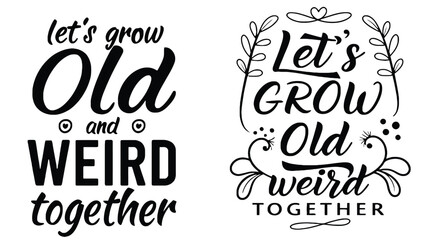 Quirky couple goals typography with birds and floral wreath designs