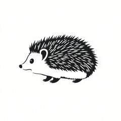 hedgehog on a white background