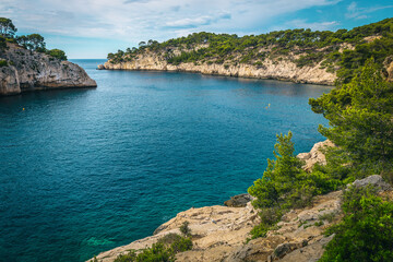 Winding Calanque de Port Miou bay, Cassis, Marseille, France
