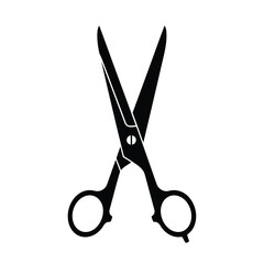 a simple black and white illustration depicts a pair of open scissors a common household tool used for cutting various materials