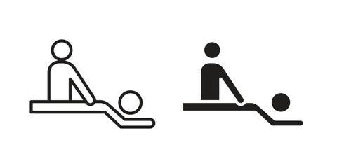 Massage icons for designers, web developers, displays and websites