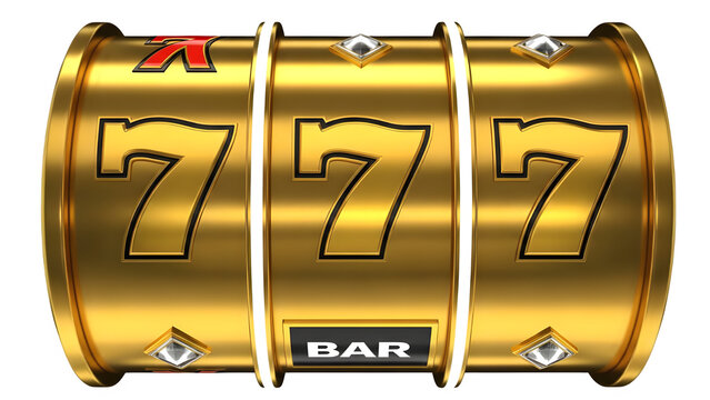 Golden slot machine winning combination 777 jackpot