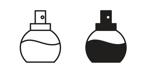 Obraz premium Perfume bottle icons for designers, web developers, displays and websites