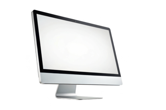Modern computer monitor isolated on transparent background - Powered by Adobe