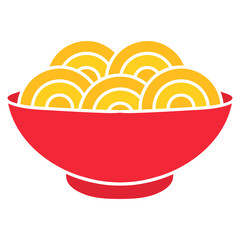 Bowl of Pasta and Cheese Illustration