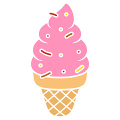 Strawberry Ice Cream Cone