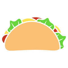 Taco Food Icon Graphic