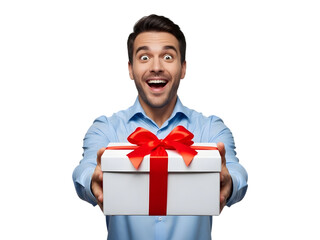 young man with a gift