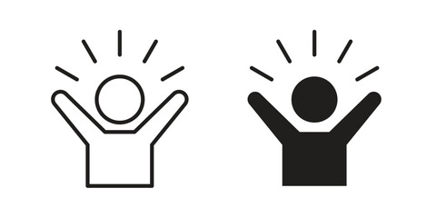 Self confidence icons for designers, web developers, displays and websites