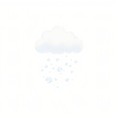Soft Wind Breeze and Light Rain Weather Icon Illustration Set