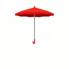 red umbrella on white background
