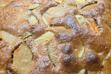 Rustic Apple Pie Surface with Golden Crust and Freshly Baked Texture for Culinary Design