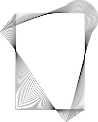 Rectangle frame emblem dynamic line blending. Technology creative