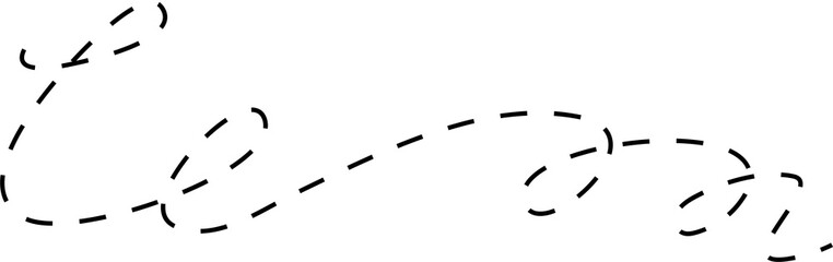 Spiral and swirl dashed line icon. Design decoration