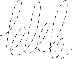 Spiral and swirl dashed line icon. Design decoration