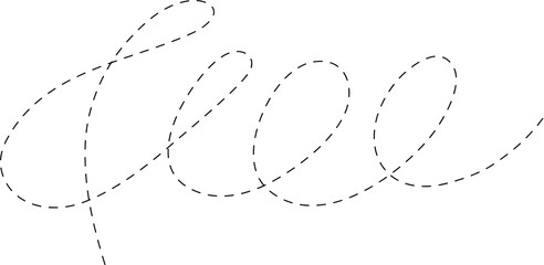 Spiral and swirl dashed line icon. Design decoration